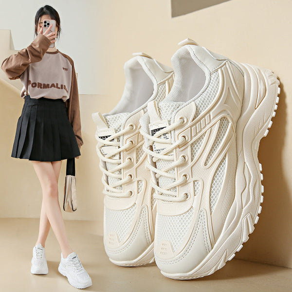 Womens Casual Dad Shoes Comfortable Running Easy Wear White Sneakers