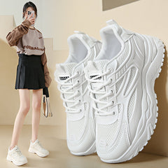 Womens Casual Dad Shoes Comfortable Running Easy Wear White Sneakers