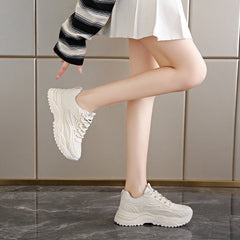 Womens Casual Dad Shoes Comfortable Running Easy Wear White Sneakers