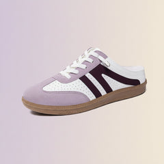 Women's Slip-On Half Slipper Sneakers | Color-Block Striped Casual Shoes in 3 Colors | EU 36–43