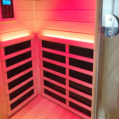 909MX Mini 1 Person Infrared Sauna 3 Sides Large glass panels