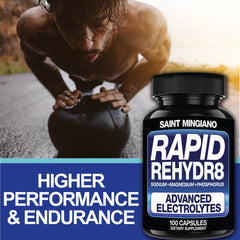 Rapid Rehydr8 Electrolyte Capsules Muscle Endurance Recovery Hydration Support