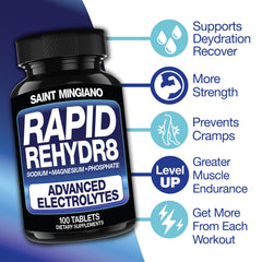 Rapid Rehydr8 Electrolyte Capsules Muscle Endurance Recovery Hydration Support