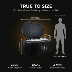 Extra Large Ice Bath Tub X Pro - Water Chiller Compatible Cold Plunge for Athletes