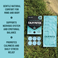 Calm Patches Relaxation & Stress Relief with GABA, Ashwagandha, L-Theanine, Passion Flower, Magnesium, 36 patches