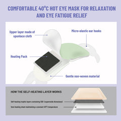 Steam Eye Mask, Self-Heating & Soothing Eye Mask for Relaxation & Eye Fatigue Relief, 20 Masks