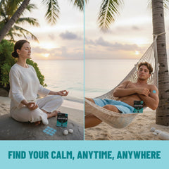 Calm Patches Relaxation & Stress Relief with GABA, Ashwagandha, L-Theanine, Passion Flower, Magnesium, 36 patches