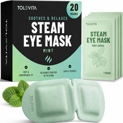 Steam Eye Mask, Self-Heating & Soothing Eye Mask for Relaxation & Eye Fatigue Relief, 20 Masks