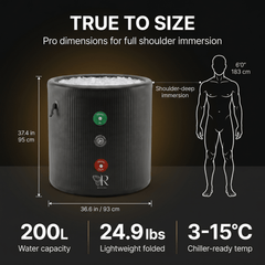 Portable Ice Bath Tub Pro - Water Chiller Compatible Cold Plunge Easy Recovery Solution