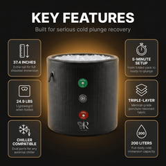 Portable Ice Bath Tub Pro - Water Chiller Compatible Cold Plunge Easy Recovery Solution