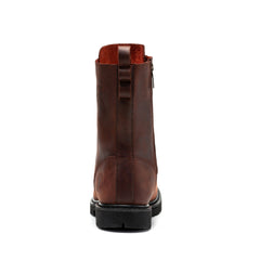 ROCKROOSTER Mantua Men's 8 inch Zip-sided Soft Toe Lug Sole Work Boots SAP130
