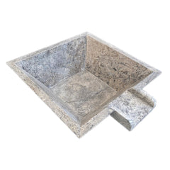 Silver Travertine Natural Stone Pool Square Poolwok with Lip